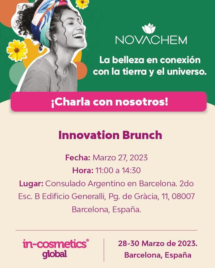Novachem en IN COSMETICS GLOBAL